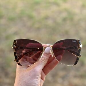 Quay Australia Tortoiseshell Glow Up Sunglasses with Brown Gradient Lenses